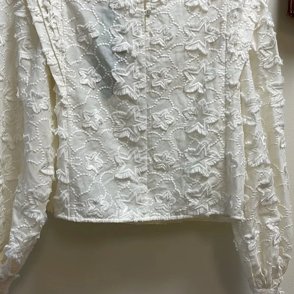 New Women’s Farm Rio Ivory 3D Stars Blouse For Anthropologie!!🔥🔥🔥 - Picture 12 of 16